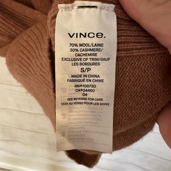 Vince Vince V Neck Cashmere Wool Sweater Dress - Picture 14 of 14